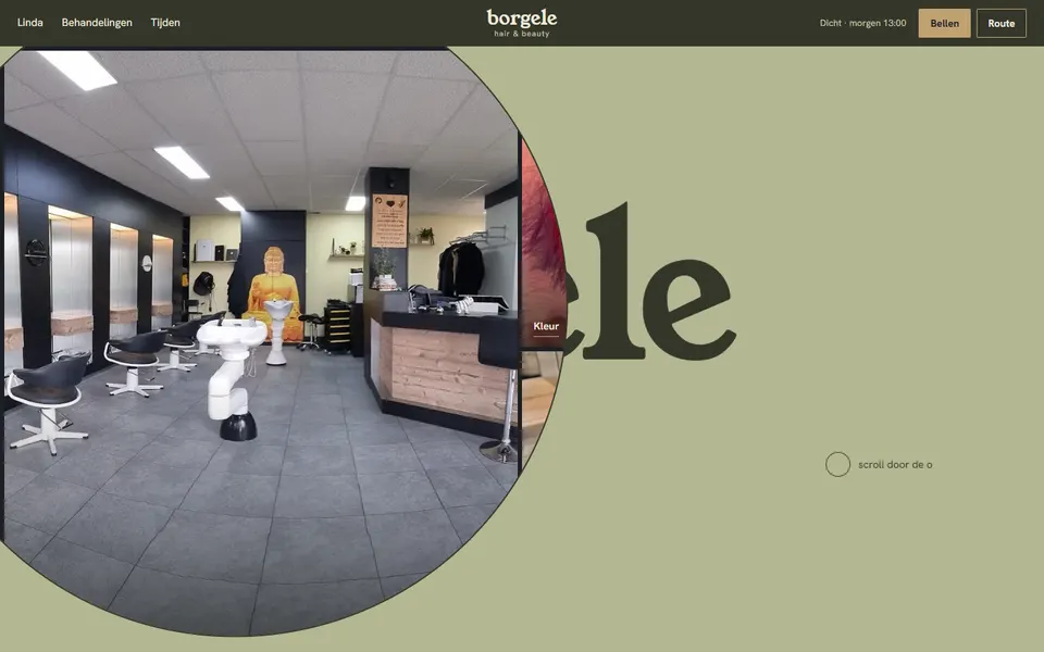 Concept Door de o: de o van borgele gaat open en toont de salon